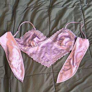 Forever 21 Lavender Satin Lace Bralette